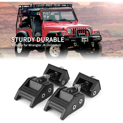 Eosnow Motorhaubenverriegelungs-Stützschlaufen-Set, 2-teilig, für Wrangler JK Unlimited 2007-2017