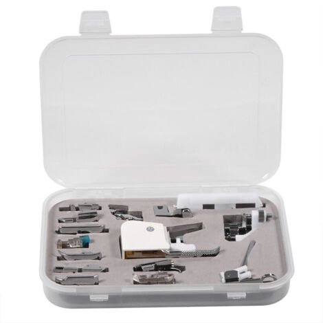 Eosnow Multifunctional Presser Foot Set for Brother, Janome, and Singer Sewing Machines, 15 Pieces, Accessory Kit