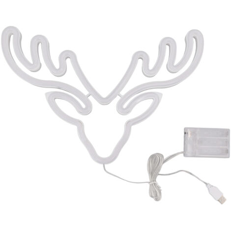 Eosnow Neonlicht -LED -Schild USB -Batterieantrieb Weihnachtsferien Schlafzimmer Wanddekor Ornamente bunt