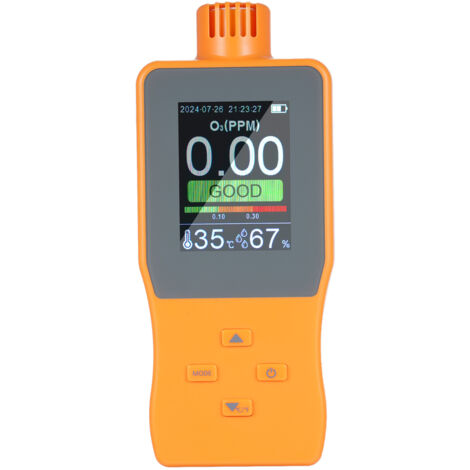 Eosnow O3 -Ozon -Detektoranalysator Tragbarer Außenluftqualitätsmessgerät Multifunktionalem Monitor -Temperaturfeuchtigkeitsmessgerät mit vollem Farb -LCD -Bildschirm Einstellbarer Alarmschwellenwert