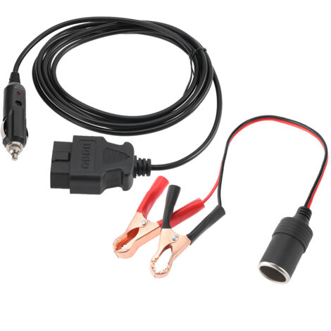 Eosnow OBD II Fahrzeug-ECU-Notfall-12-V-Stromversorgungskabel, Speicherschoner mit Clip