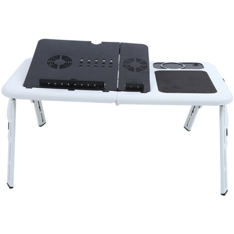 Eosnow Ordinateur Portable pliable, lit de voiture, canapé, support de bureau, plateau de Table, ventilateur frais