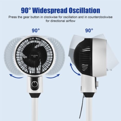 Eosnow Oszillierender Ventilator 3 -Geschwindigkeit Ruhiger Sockelboden für Wohnzimmer im heimlichen Schlafzimmer stehen
