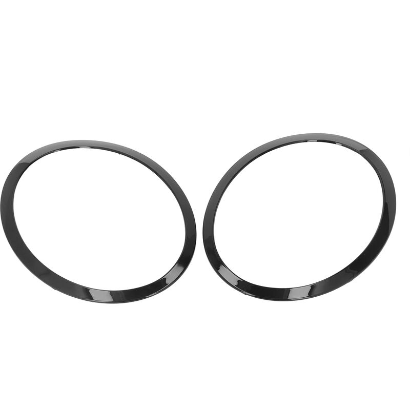 Eosnow Paire d'anneaux de garniture de phare, noir brillant, gauche droite, remplacement 51137149905 pour Cooper Clubman R55 2008 – 2015