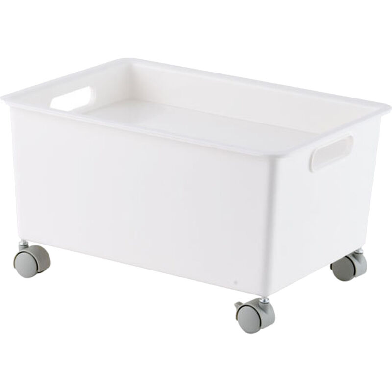 Panier de Rangement Panier à Rouleaux Premium pp Robuste Portable Mobile Rangement Facile Bote de Rangement de Grande capacité pour Livres Vêtements