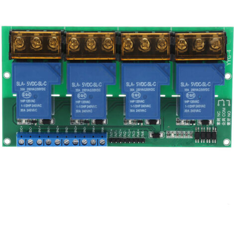 Eosnow Pannello di controllo del modulo relè a quattro vie ad alta potenza Isolamento accoppiatore ottico 30A YYG-4 DC5V