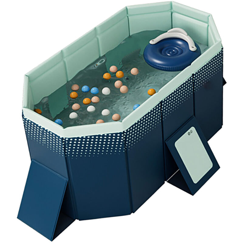 Eosnow - Piscine pliable de 1,6 m, forme rectangulaire, en pvc épais, pour usage domestique, bleu