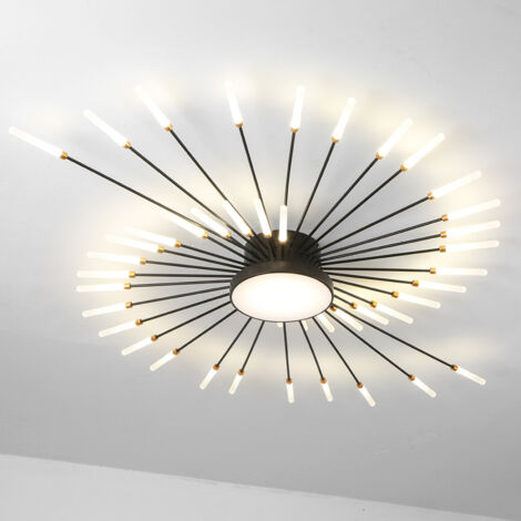 Eosnow – Plafonnier LED moderne 42 têtes – Acrylique et fer – Lumière neutre 110-240V – Pour salon et chambre – Taille 128 cm x 9 cm