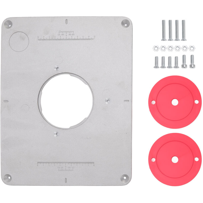 Eosnow - Plaque d'insertion de Table de routeur en aluminium 4-17/32in pour 625 624 pour Bosch 1611 1615 pour feinrt 1800 pour le travail du bois