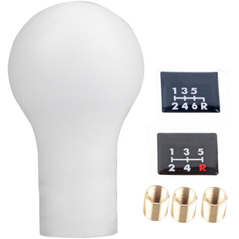 Eosnow Pomello del cambio manuale automatico a 5 velocità per Mitsubishi Lancer V3/EVO(Bianco)