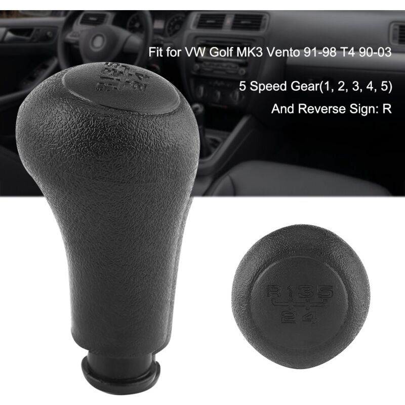 Eosnow - Pommeau de levier de vitesse de voiture à 5 vitesses, tête de baton pour Golf MK3 Vento 91-98 T4 90-03 1H0711141A