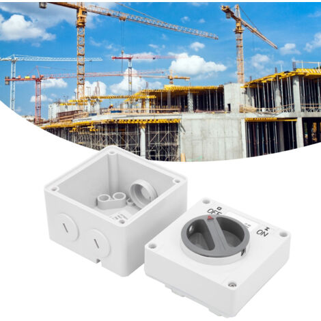 Eosnow Presa per interruttore impermeabile da esterno Isolamento antipolvere Pulsanti e indicatori rotanti OnOff 250 V (2P32A)