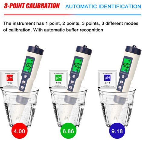 Eosnow Professional 5-in-1 Multi-Parameter Tester, pH/EC/TDS/Salinity/Thermometer, Multifunctional Digital Water Quality Tester