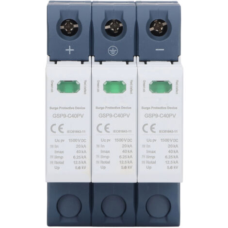 Eosnow Protecteur photovoltaïque de basse tension de bâti de rail DIN de dispositif de protection contre les surtensions de 40KA 3P 1500VDC