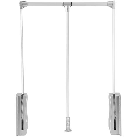 Eosnow Rail de suspension pour vêtements de garde-robe, largeur réglable, levage/extraction, retour doux, gain de place