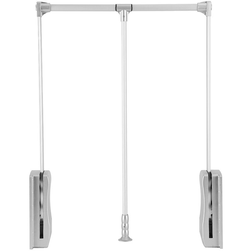 Rail de suspension pour vêtements de garde-robe, largeur réglable, levage/extraction, retour doux, gain de place - Eosnow