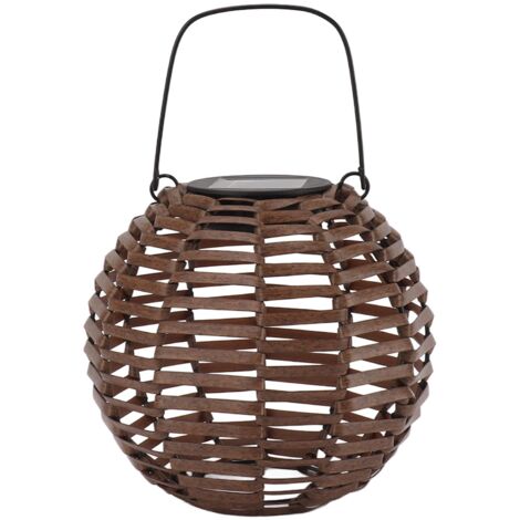 Eosnow Rattan Solar Lantern Outdoor LED LED WASGERFORTE LANDSCAPE Dekorative Lampe für Garten Rasen Terrasse