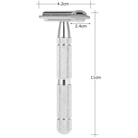 Eosnow Razor de sécurité en acier inoxydable Traditional Hommes à double bord MANUEL TOLUAL DE BARDE