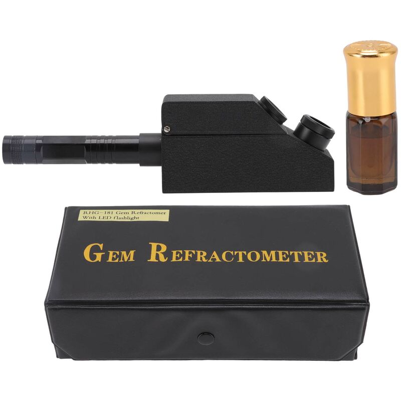 Réfractomètre de pierres précieuses portable 1.30 à 1.81 Kit de réfractomètre de pierres précieuses de haute précision d'identification rapide pour