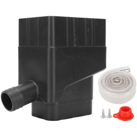 Eosnow Regenwassersammelsystem Standard Downspout Wasser -Diverter -Stecker mit 40 -Zoll -Schlauch für Rasengarten Schwarz