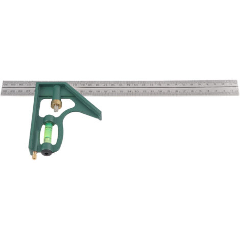 Eosnow Règle d'angle carré de combinaison fonctionnelle multi de 300mm 45/90 degrés avec le niveau à bulle