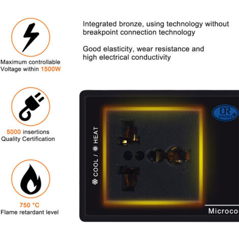 Eosnow Régulateur de température numérique, sortie de thermostat pour reptiles contrôlés avec mode de chauffage et de refroidissement pour congélateur coffre, brassage domestique, incubation de reptil