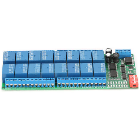 Eosnow Relè Modbus, ritardo massimo 255 secondi RS485 DC 12V Tensione di lavoro 11MA Corrente di standby Modalità di controllo comando MODBUS RTU, per la casa di fabbrica