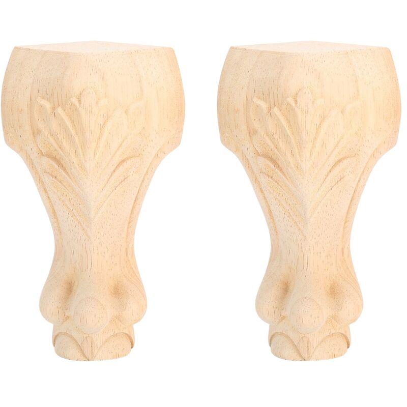 Eosnow Remplacement de pied de meuble sculpté en bois, 2 pièces, pour Table basse, chaise, armoire, canapé, décoratif