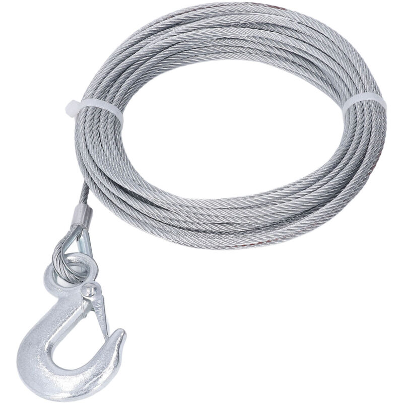 Eosnow Remplacement galvanisé d'acier inoxydable de force du câble 4mmx12m de câble métallique de treuil 2000LBS