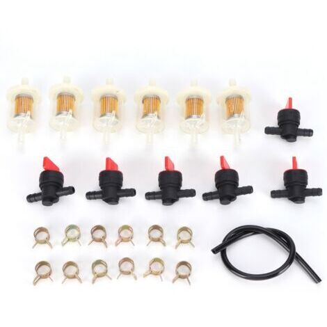 Eosnow Réservoir de gaz vanne d'arrêt pince filtre à carburant Kit de conduite de carburant tondeuse à gazon débroussailleuse accessoire