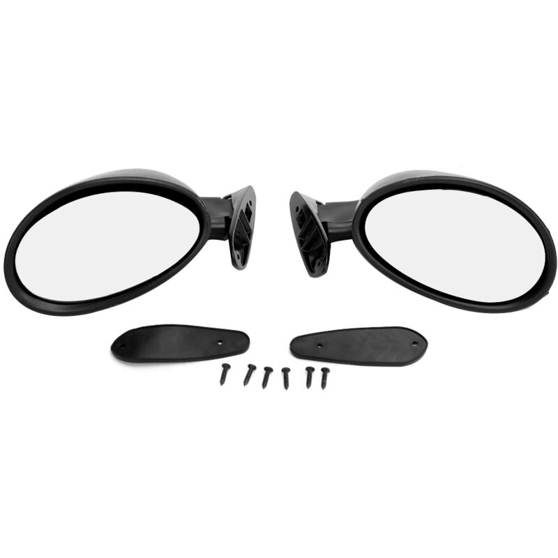 Rétroviseur de porte latérale universel noir, 1 paire, accessoire de Modification de voiture Vintage - Eosnow