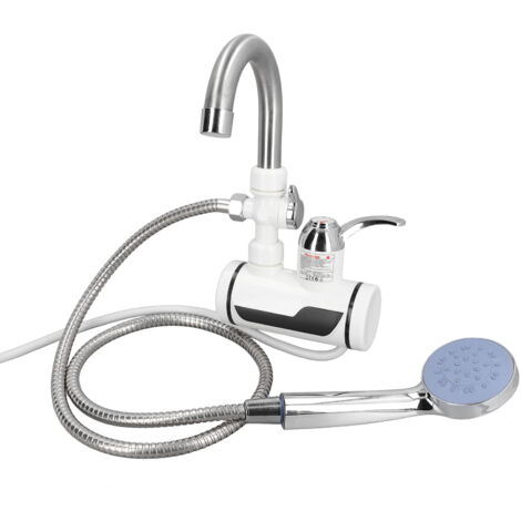 Eosnow Robinet chauffe-eau électrique 3000W, instantané, sans réservoir, rotatif, rapide, avec pomme de douche, prise ue, 220 à 240V