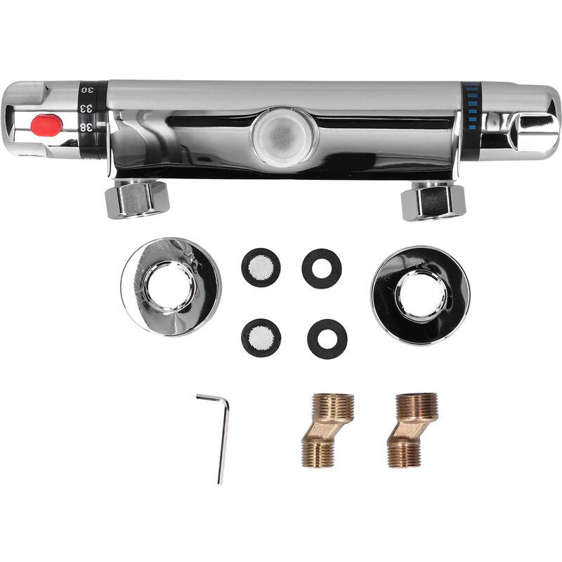 Eosnow - Robinet de douche thermostatique, mitigeur d'eau chaude et froide à température constante, accessoire de salle de bains, sortie de tuyau