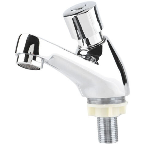 Eosnow Robinet d'évier de lavabo chromé, salle de bains publique Ktchen, fermeture automatique, économie d'eau, retardement du temps
