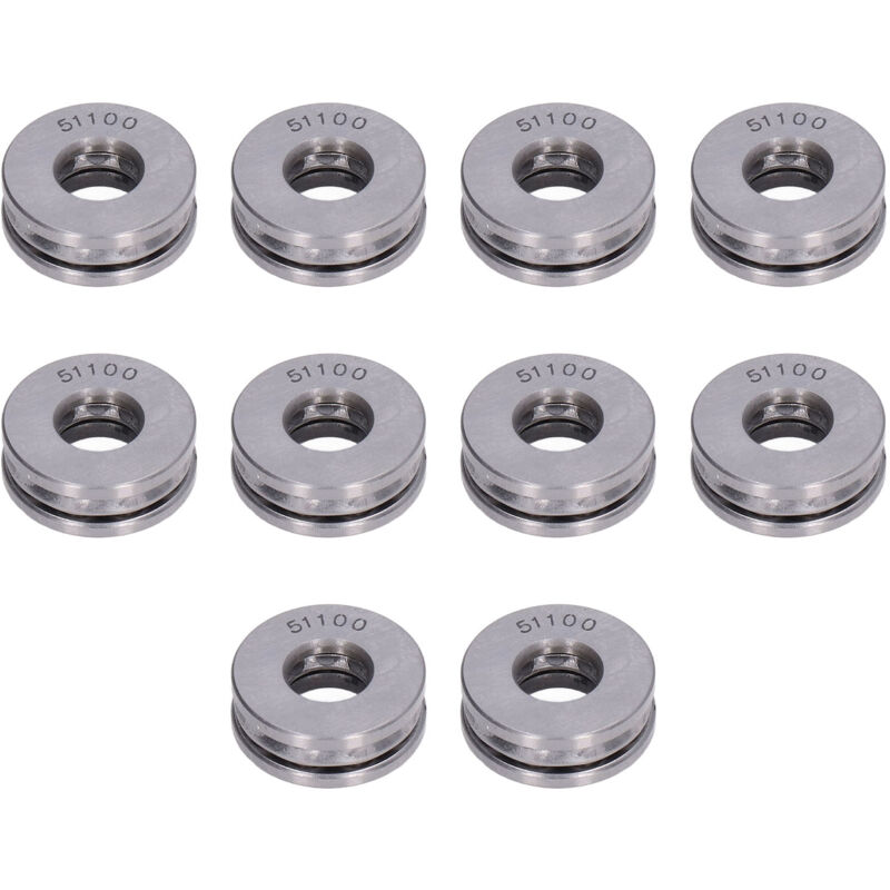 Eosnow - Roulements à billes de poussée d'avion, 10 pièces, roulement métallique Axial Miniature détachable de haute précision, Kit51100