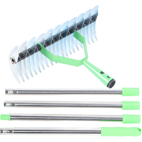 Eosnow Rteau à chaume 1,7 m en acier allié rteau à chaume outil de jardin pour le nettoyage de l'herbe morte et l'ameublissement du sol