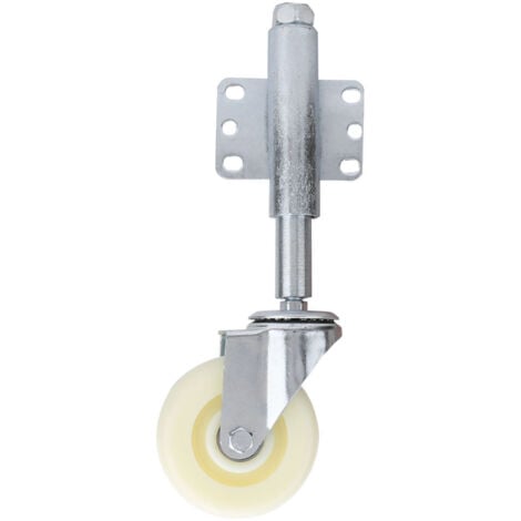 Eosnow Rueda de puerta de nailon de 4", rueda giratoria con resorte, capacidad de carga resistente de 110 libras