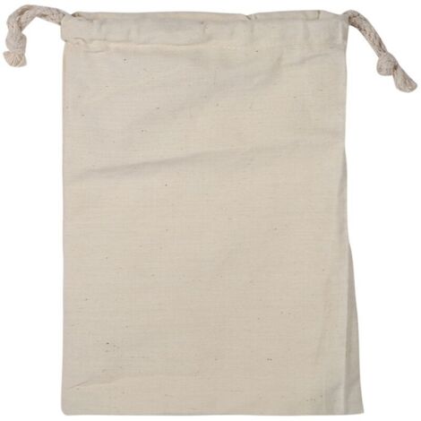 Eosnow Sac de rangement à linge avec cordon de serrage en coton uni, sac de rangement pour voyage et usage domestique, 15x20CM