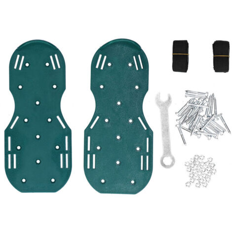 Eosnow Sandales d'aérateur de pelouse en copolypropylène, chaussures cloutées vertes pour cour, Patio, jardin, excavation