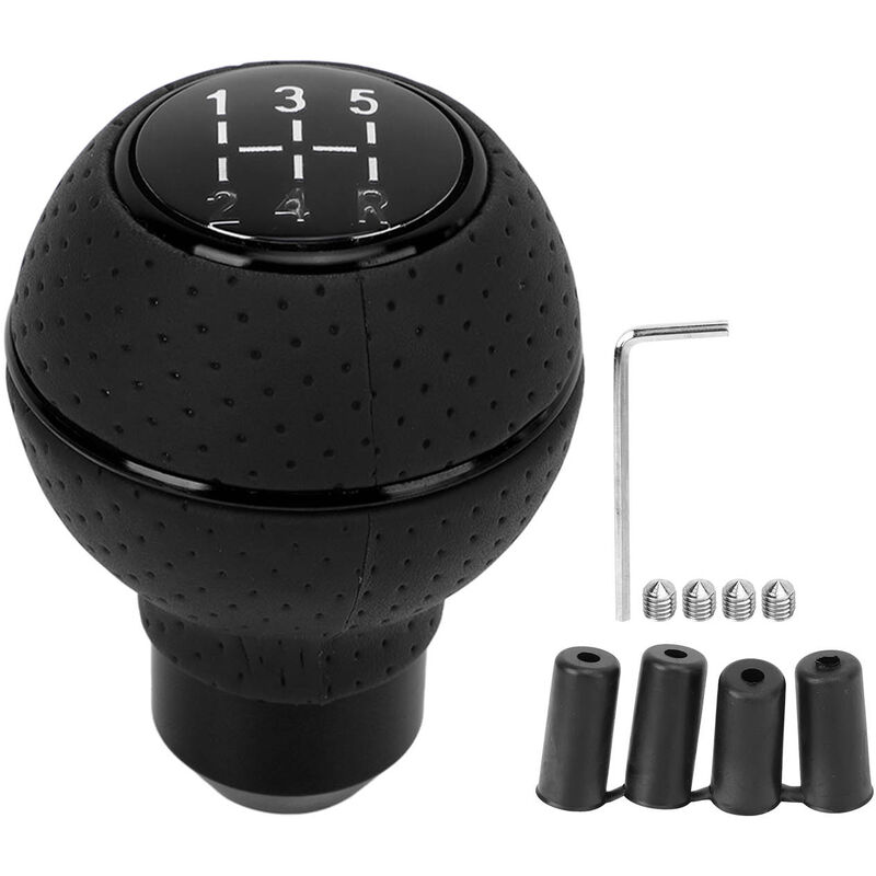 Pommeau de levier de vitesse 5 vitesses M8 M10 M11 M12 universel en aluminium pour voiture, Transmission manuelle automatique, engrenage noir - Eosnow