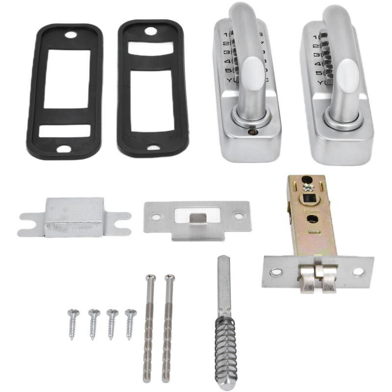 Serrure à combinaison mécanique à poignée Double face, serrure de porte de clture en fer forgé pour porte de maison - Eosnow