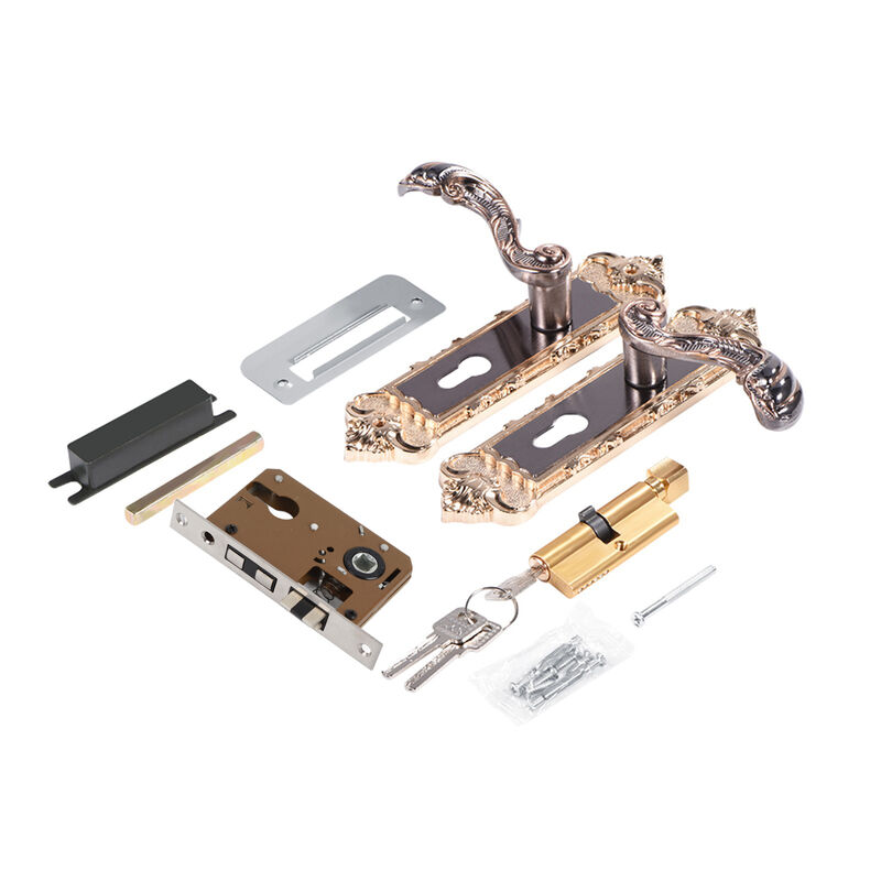 Eosnow - Serrure de porte Vintage en alliage d'aluminium, Style européen rétro, serrure de porte intérieure antivol pour salle