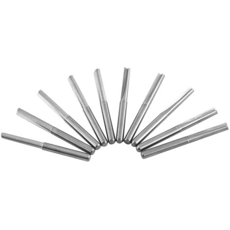 Eosnow, set di 10 frese CNC a doppia scanalatura da 3,175 mm, utensili da taglio dritti.