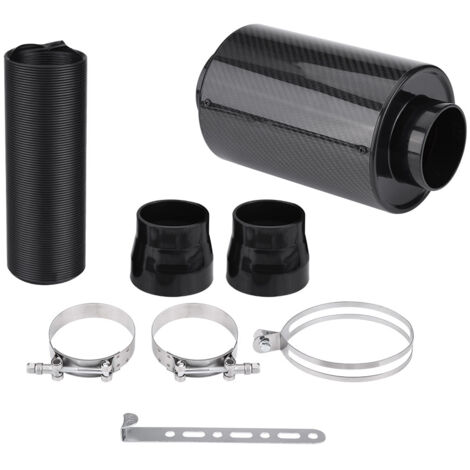 Eosnow Sistema di aspirazione dell'aria fredda con scatola filtro universale a induzione in fibra di carbonio da 76 mm 3 "con tubo di aspirazione