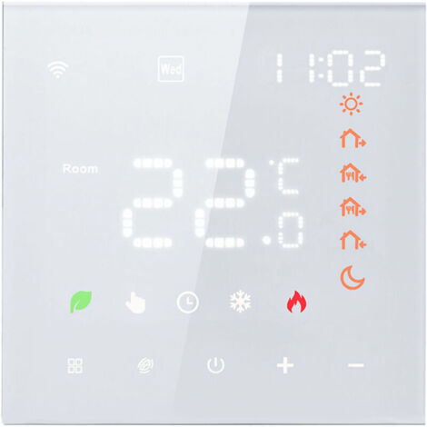 Eosnow Smart Tuya WLAN-Thermostat, Sprachsteuerung, 3A digitales LCD-Touchscreen-Display, Temperaturregler für Kellerheizung, intelligenter Wandthermostat, kompatibel mit Amazon Home