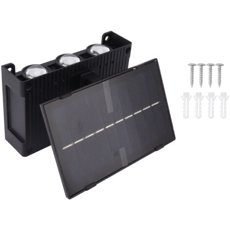 Eosnow Solar Outdoor Lampen wasserdicht 6 LED -Lampen Umgebungswand Lampe für Garten Terrasse Innenhof Terrasse Innen RGB