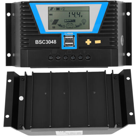 Eosnow Solarregler für verschiedene Batterien BSC3048 30A 12V/24V/36V/48V Ladesteuerung