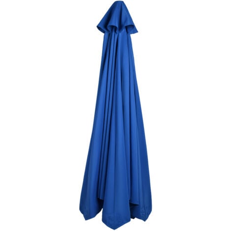 Eosnow Sombrilla de exterior para jardín, funda de repuesto para sombrilla, sin soporte para sombrilla, azul zafiro, adecuada para 3 metros y 6 varillas