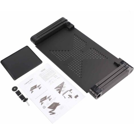 Eosnow Support de bureau pour ordinateur Portable, plateau de Table avec support de souris, canapé-lit noir