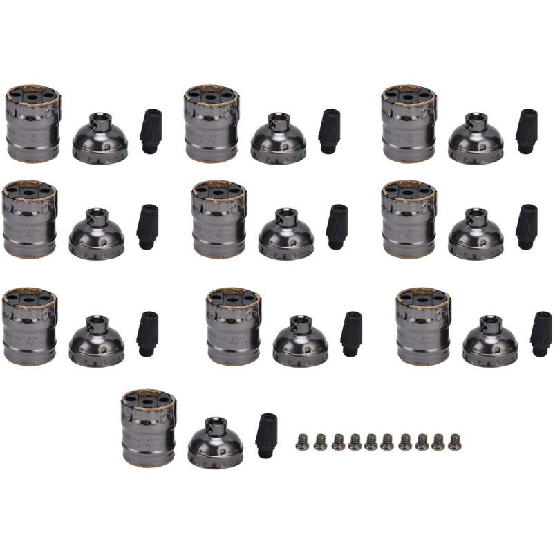 Support de lampe rétro, 10 pièces, douille d'ampoule de plafond en aluminium Durable et élégante pour ampoule E26 E27 - Eosnow